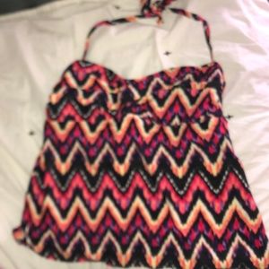 chevron swim top